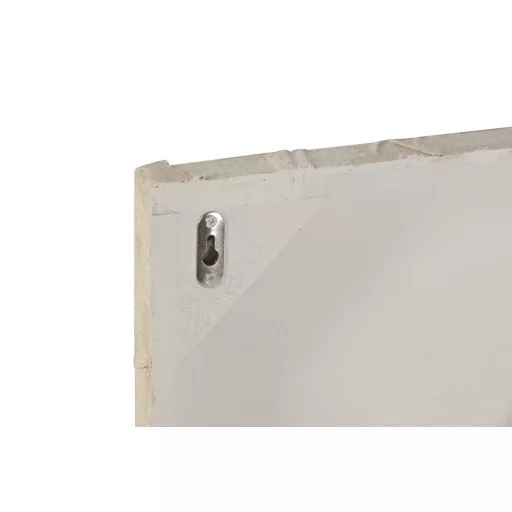 Decoracion pared mdf 80x6x80 abstracto 3d blanco