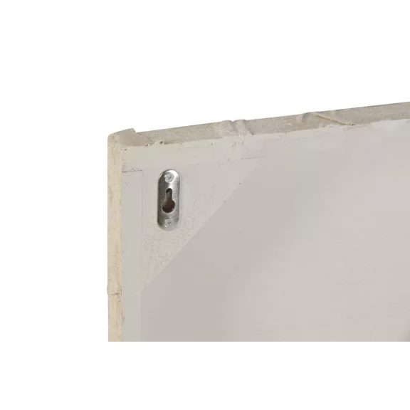 Decoracion pared mdf 80x6x80 abstracto 3d blanco