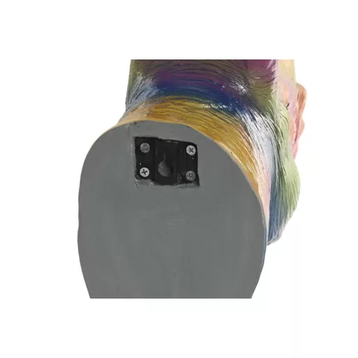 Faldekoráció – Színes rinocérosz figura, 35 × 16,5 × 33 cm