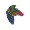 Faldekoráció – Színes zebra figura, 23 × 42 × 49 cm 