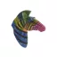 Faldekoráció – Színes zebra figura, 23 × 42 × 49 cm 