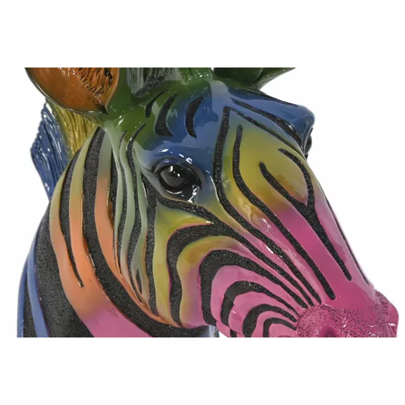 Faldekoráció – Színes zebra figura, 23 × 42 × 49 cm 