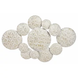 Decoracion pared metal 102x7x74 circulos decape