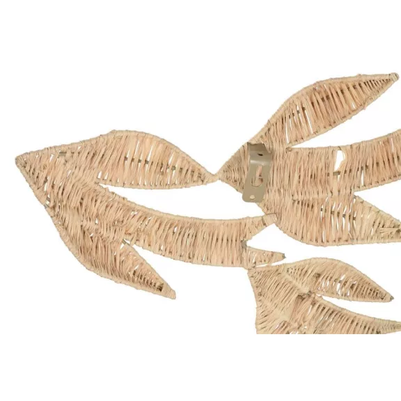 Decoracion pared fibra metal 126x5x40 golondrinas