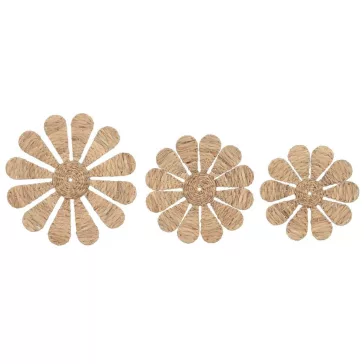 Decoracion pared set 3 jacinto de agua 60x4x60