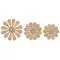 Decoracion pared set 3 jacinto de agua 60x4x60