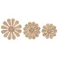 Decoracion pared set 3 jacinto de agua 60x4x60