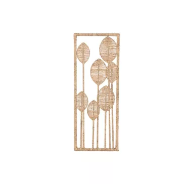 Decoracion pared ratan metal 30x2x80 natural