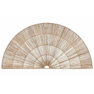   Juta és fém faldekoráció – Natúr design, 110 × 2 × 55 cm 