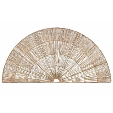   Juta és fém faldekoráció – Natúr design, 110 × 2 × 55 cm 