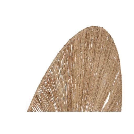 Juta és fém faldekoráció – Natúr design, 110 × 2 × 55 cm 