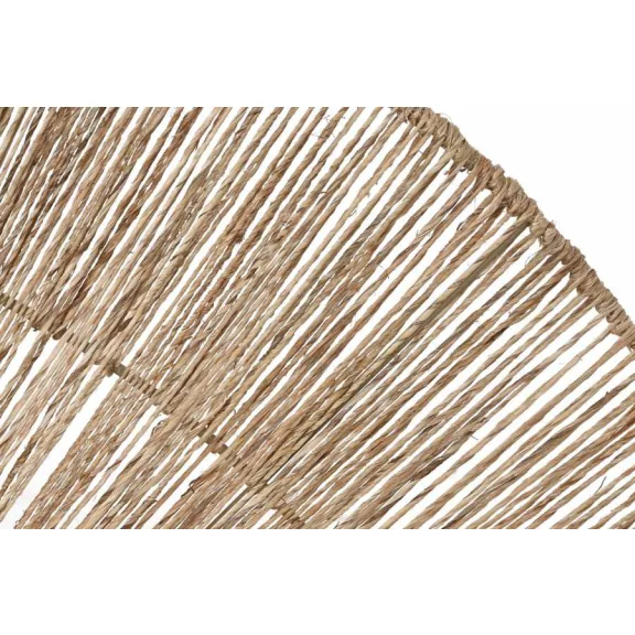 Juta és fém faldekoráció – Natúr design, 110 × 2 × 55 cm 
