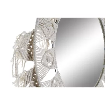 Tükör pamut 75x2x75 macrame fehér