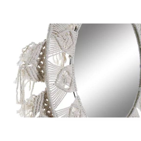Tükör pamut 75x2x75 macrame fehér