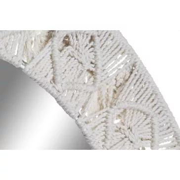 Tükör pamut 75x2x75 macrame fehér