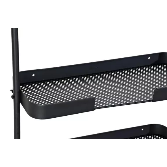 Tükör fém 53x20x120 2 polcos fekete