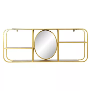Tükör fém 100x18x40 polc aranyozott