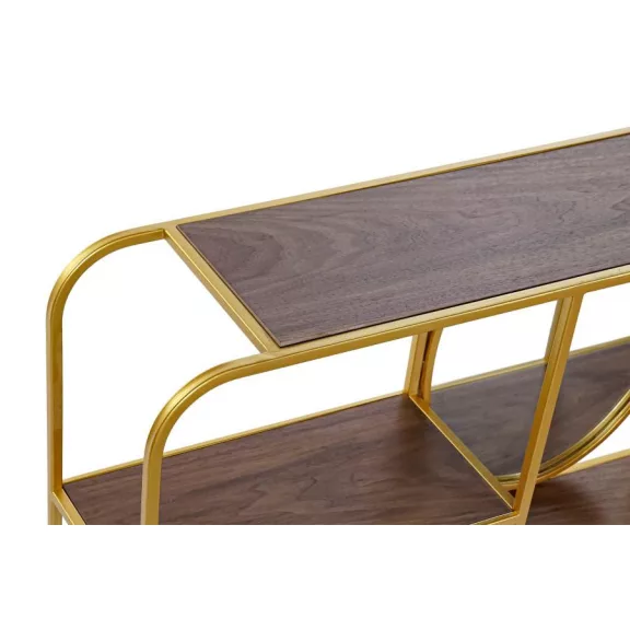 Tükör fém 100x18x40 polc aranyozott