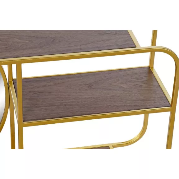 Tükör fém 100x18x40 polc aranyozott