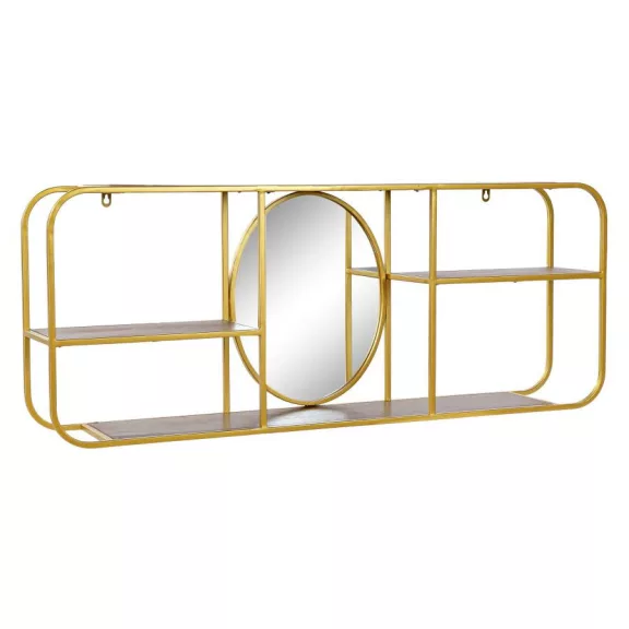 Tükör fém 100x18x40 polc aranyozott