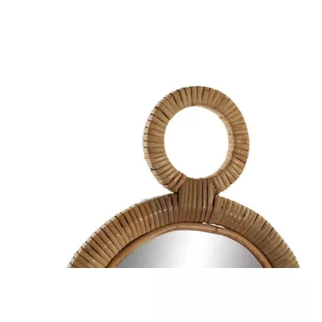 Tükör rattan 39x2x68 természetes barna