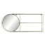 Tükör fém 80x13x35 aranyozott