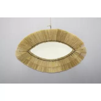Tükör juta üveg 54x5x34 természetes