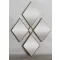 Tükör fém 63x1,5x90 rombusz aranyozott