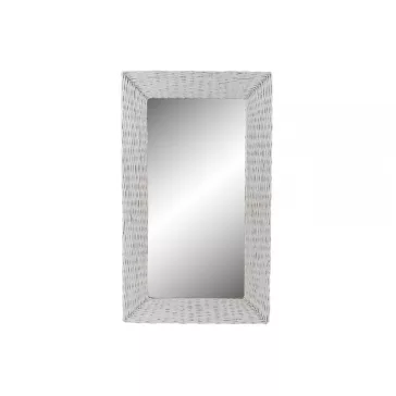 Tükör, fonott, üveg, 87x147x4, fonott, fehér