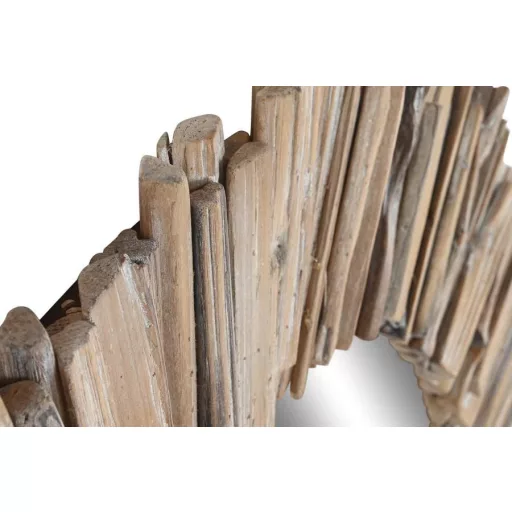 Tükör, fenyő, üveg, 112x4x112, rönk, régies