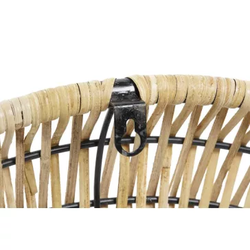 Tükör rattan 60x6x60 természetes barna 