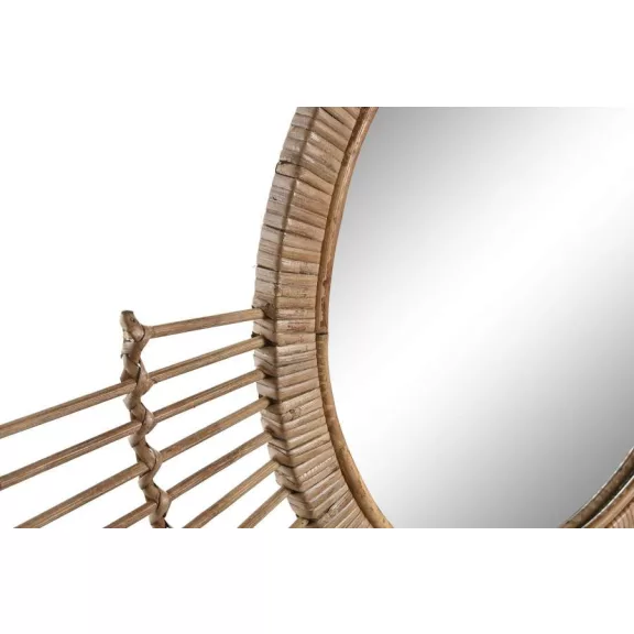 Tükör rattan 68x2x68 természetes barna 