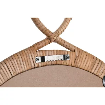 Tükör rattan 68x2x68 természetes barna 