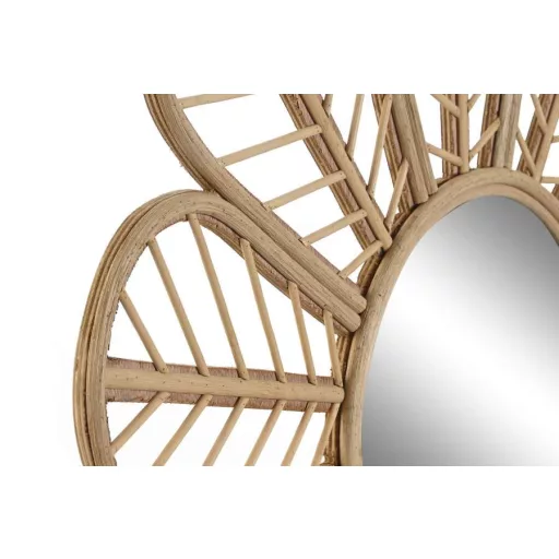 Tükör rattan 69x2x60 virág természetes barna