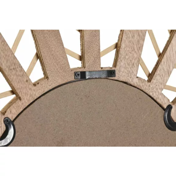 Tükör rattan 69x2x60 virág természetes barna