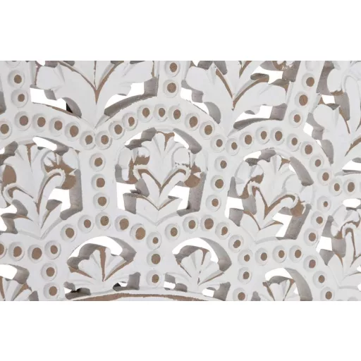 Tükör mangófa, mdf 89x2x89 cm fehér