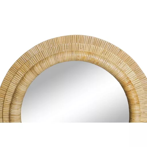 Tükör kerek rattan, üveg 60,5x5x60,5 cm natúr