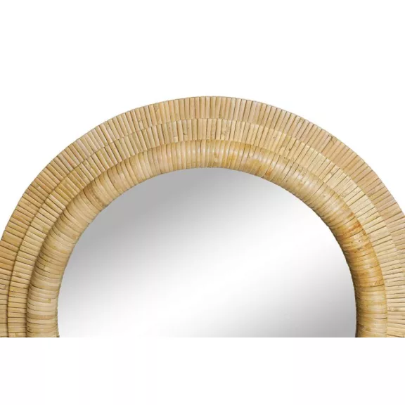 Tükör kerek rattan, üveg 60,5x5x60,5 cm natúr