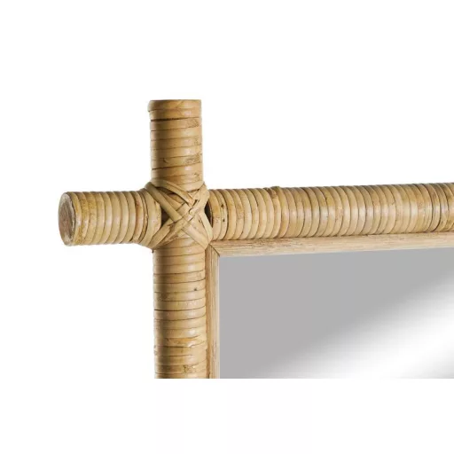 Tükör egész alakos rattan, üveg 60x3x170 cm natúr