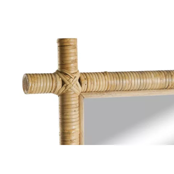 Tükör egész alakos rattan, üveg 60x3x170 cm natúr
