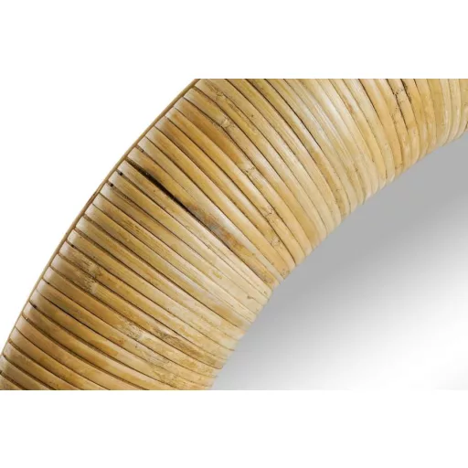 Tükör kerek rattan, üveg 80x7x80 cm natúr