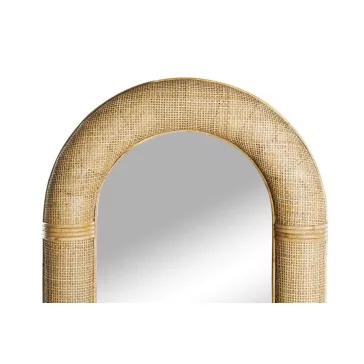 Tükör egész alakos rattan, üveg 60,5x6x161 cm natúr