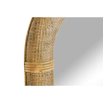 Tükör egész alakos rattan, üveg 60,5x6x161 cm natúr