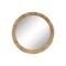 Tükör kerek rattan 70x6x70 cm natúr