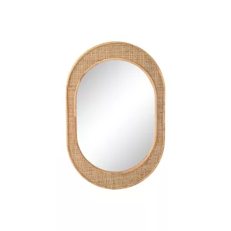 Tükör ovális rattan 51,5x2x76,5 cm natúr