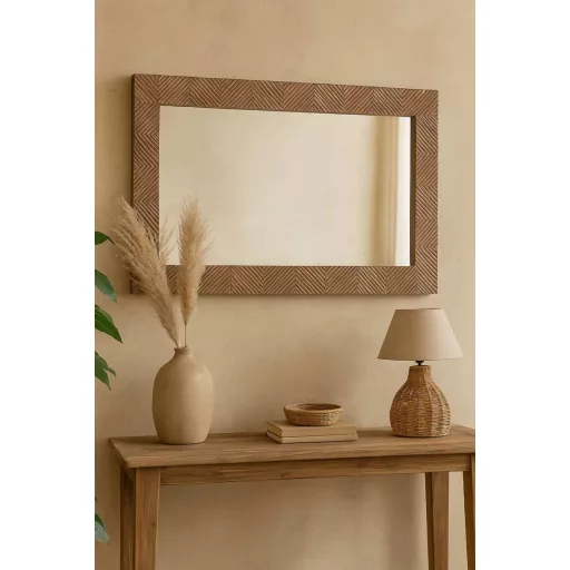 Tükör bambusz 150x5x75 cm barna