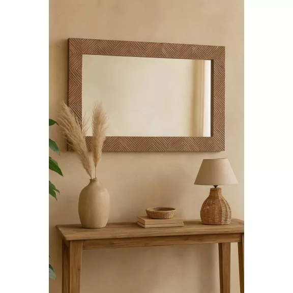 Tükör bambusz 150x5x75 cm barna