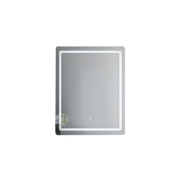 Tükör domború szegéllyel, led-es üveg 60x0,5x80 cm szürke