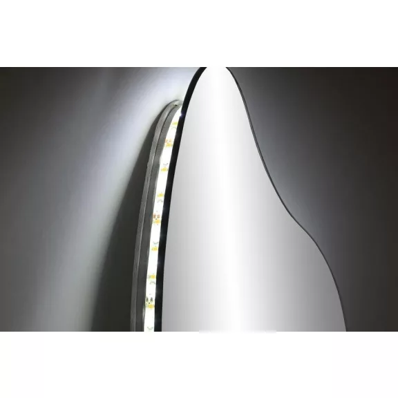 Tükör domború szegéllyel, led-es üveg 50x0,5x130 cm