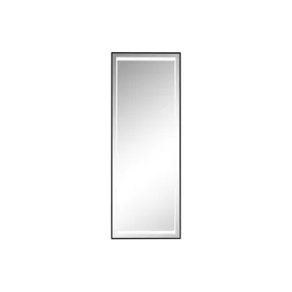  Tükör egész alakos, led-es aluminium, üveg 50x2x150 cm fekete